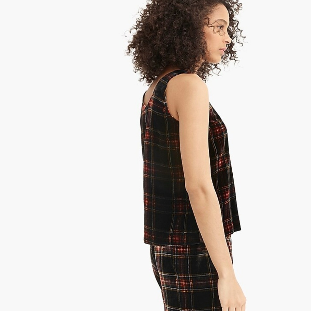 J. Crew NWT Velvet tank top in Stewart tartan - Picture 3 of 5